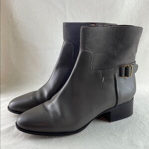 Sarto Leather Ankle Boots in Gray Size 8